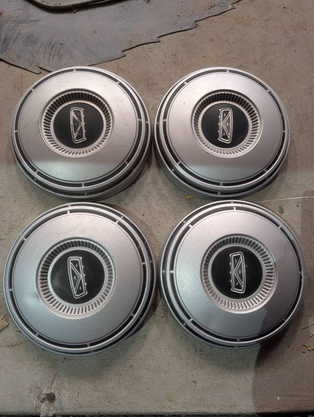 67 68 Ford Mercury Dog Dish Hubcaps 10" Set of 4 Fairlane Torino Mustang Cyclone